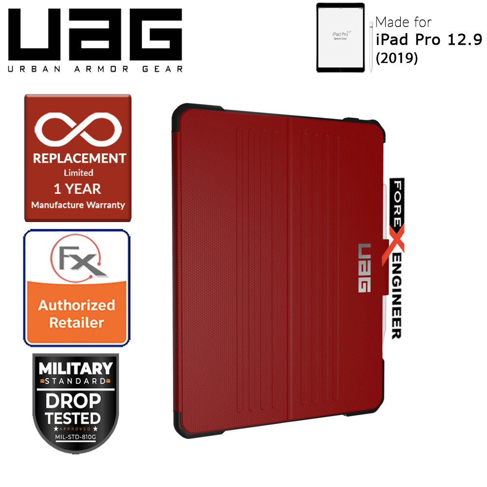 UAG Metropolis for iPad Pro 12.9 inch 2019 - Rugged Military Drop Tested iPad Case - Magma