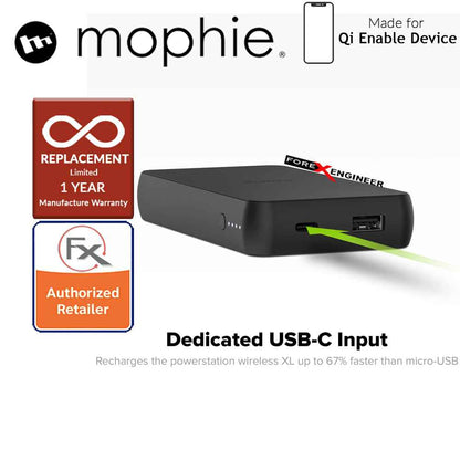 Mophie Powerstation Wireless XL 10,000mAh | Black (wireless charging station) - Forexengineer-malaysia