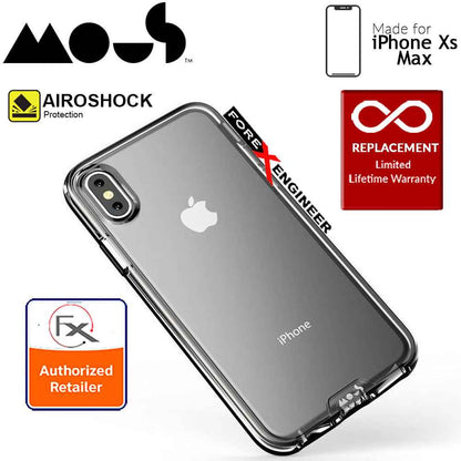 Mous Clarity Case for iPhone Xs Max - Air Shock High Impact Material - Clarity Black - Forexengineer-malaysia