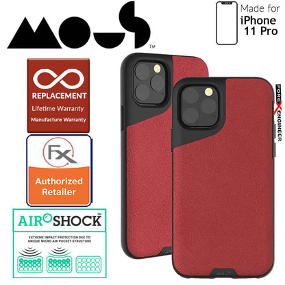Mous Contour Colour for iPhone 11 Pro (Red Leather) - Forexengineer-malaysia