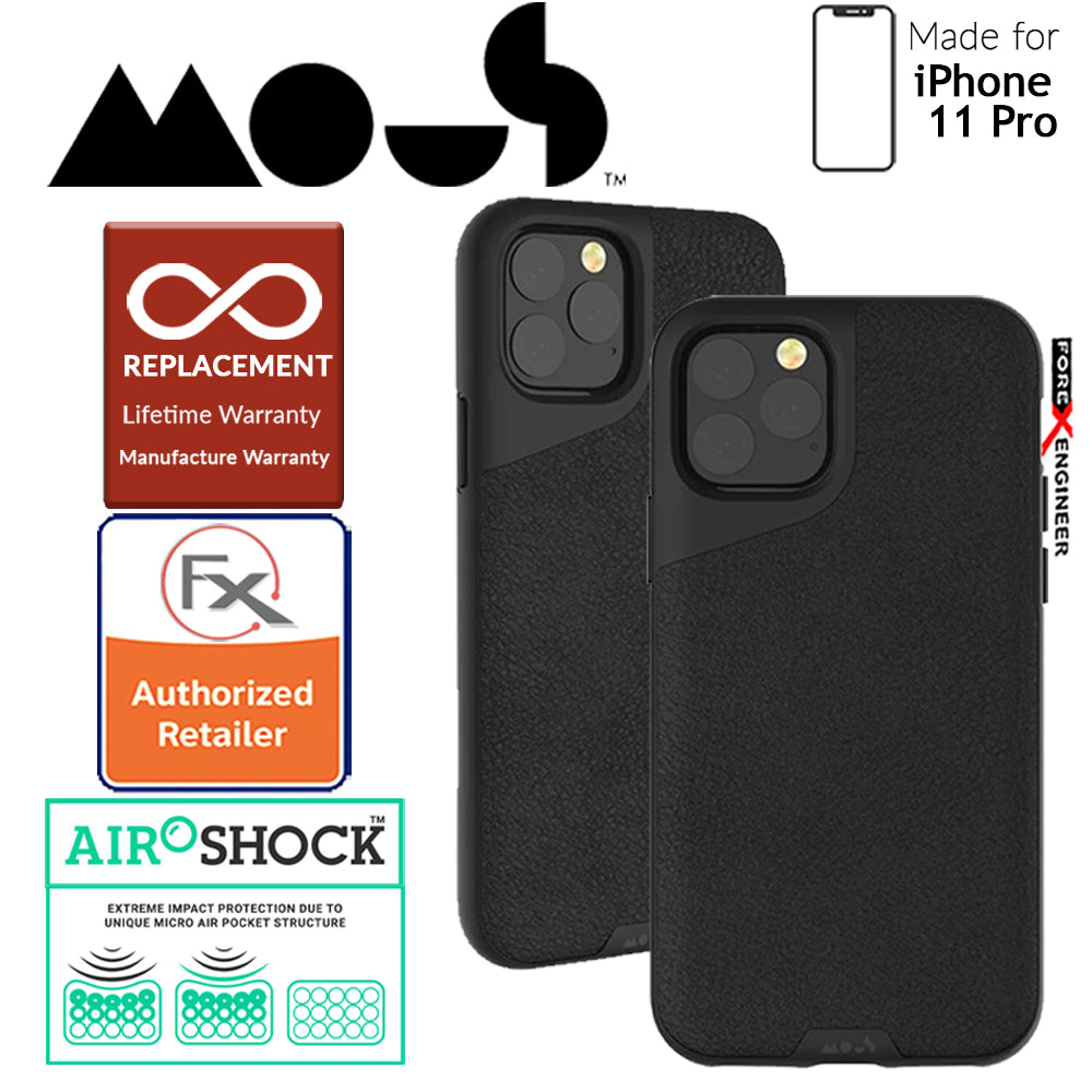 Mous Contour for iPhone 11 Pro (Black Leather)