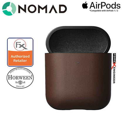 Nomad Rugged Case for AirPods and AirPods with Wireless Charging Case ( Airpods 1 & 2 Compatible ) - Rustic Brown color