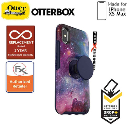 [RACKV2_CLEARANCE] OTTER + POP Symmetry for iPhone Xs Max - Slim Protective Case with PopSockets -  Blue Nebula - Forexengineer-malaysia