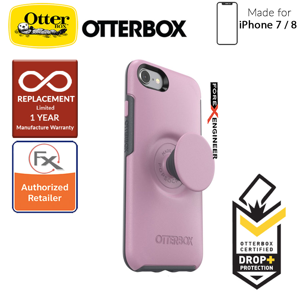 OTTER + POP Symmetry for iPhone 7 - 8 - Slim Protective Case with Pop Sockets - Mauveolous