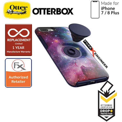 OTTER + POP Symmetry for iPhone 7 Plus - 8 Plus - Slim Protective Case with Pop Sockets - Blue Nebula - Forexengineer-malaysia
