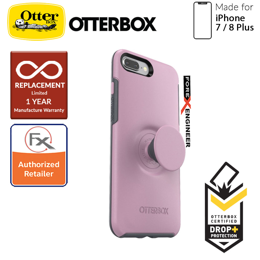 OTTER + POP Symmetry for iPhone 7 Plus - 8 Plus - Slim Protective Case with Pop Sockets - Mauveolous