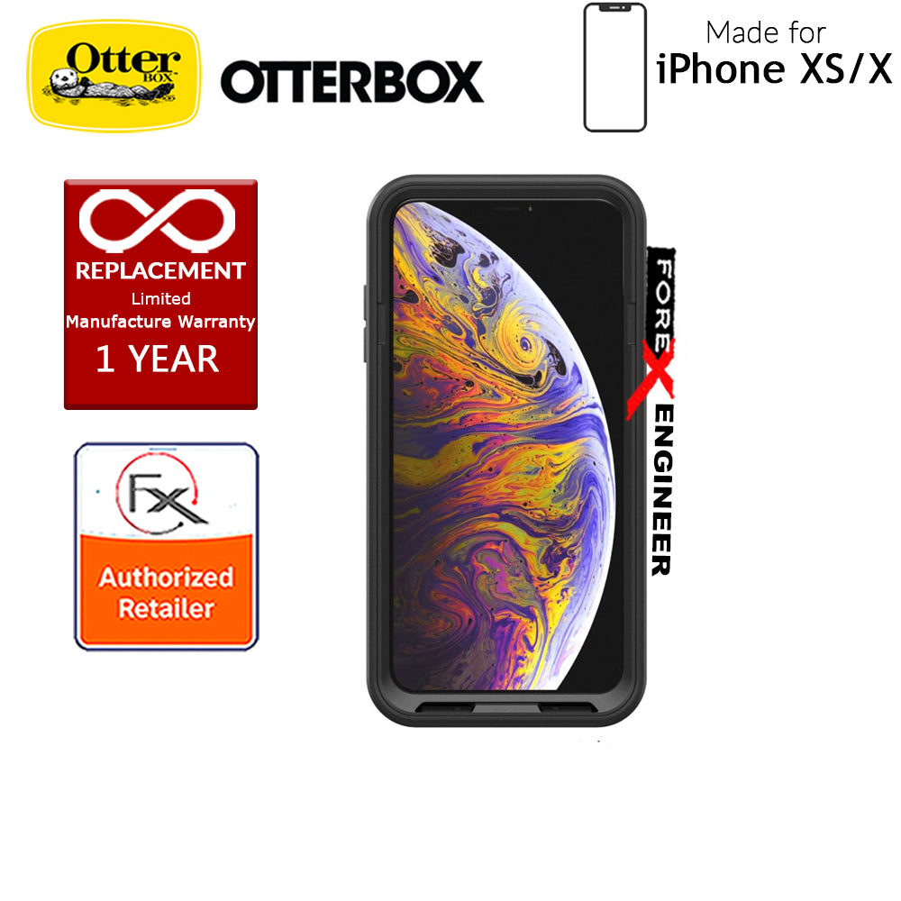 OtterBox Pursuit Series for iPhone Xs - X - Ultra thin ShockProof & DustProof Protection - Black-Clear