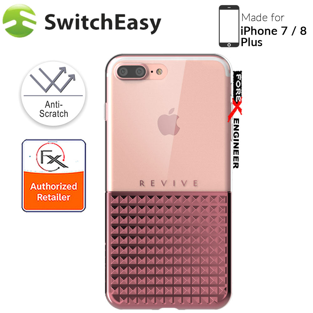 SwitchEasy Revive for iPhone 7 - 8 Plus - Luxe Diamond Cut Design - Rose Gold