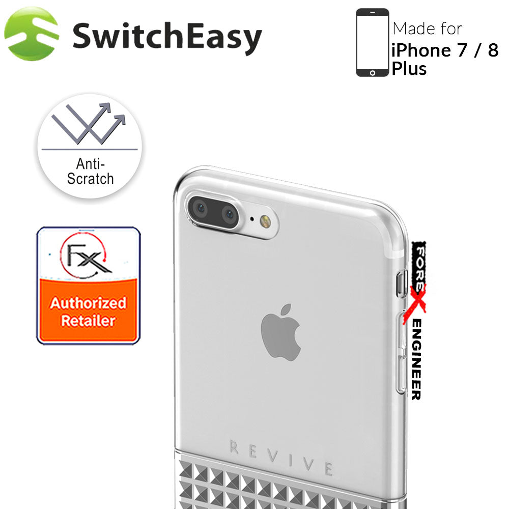 SwitchEasy Revive for iPhone 7 - 8 Plus - Luxe Diamond Cut Design - Space Grey