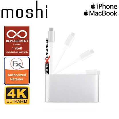 Moshi USB-C Multiport Adapter 3-in-1 hub ( USB-C - HDMI - Micro USB ) - Silver - Forexengineer-malaysia