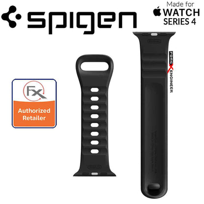 Spigen Air Fit Silicone Band for Apple Watch Series 4 - 5 - 6 - SE -  44mm - Silicone Strap Apple Watch - Black - Forexengineer-malaysia