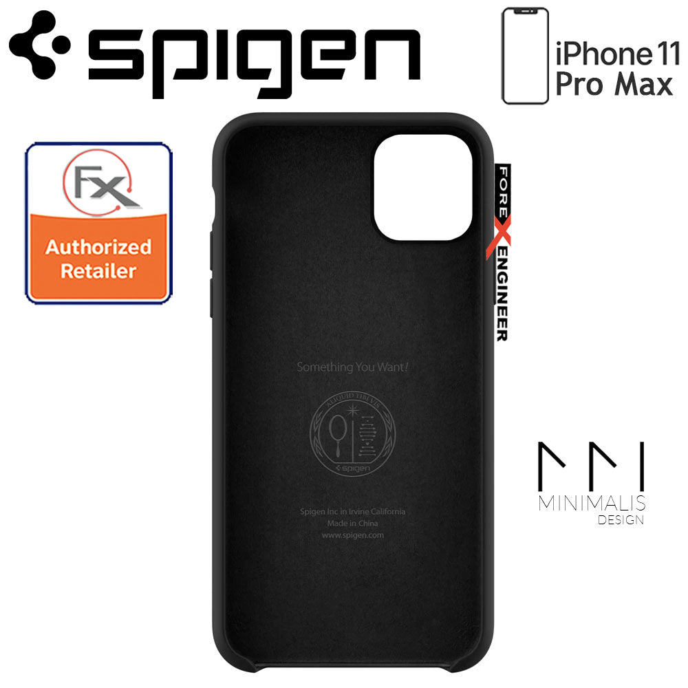 Spigen Silicone Fit for iPhone 11 Pro Max - Black