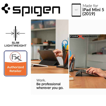 Spigen Smart Fold Case for iPad Mini 4 - iPad Mini 5 (2019) - Leather Tri-Fold Cover - Black - Forexengineer-malaysia
