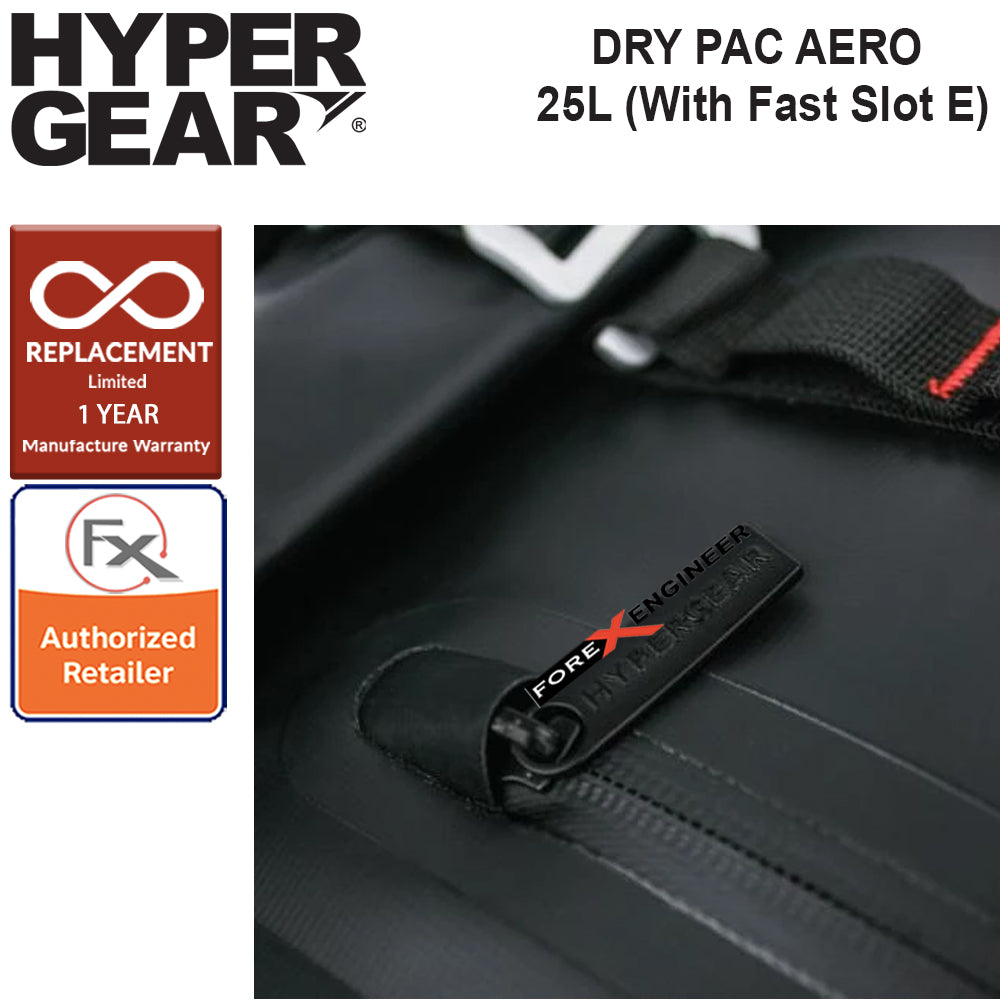 Hypergear Dry Pac  Aero 25L - Heavy-duty Design and IPX6 Waterproof Specification - Black ( Bundle With Fast Slot E) (302111+306051)