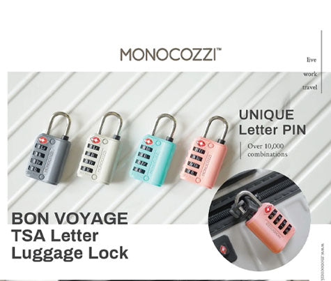 Monocozzi Bon Voyage TSA Letter Luggage Lock - Grey (Barcode: 4897021599677 )
