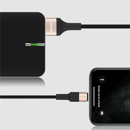 Rockrose Acacia AC 1m USB-C Cable - Black+Gold (Barcode: 6973135540335 ) - Forexengineer -Malaysia- 6973135540335