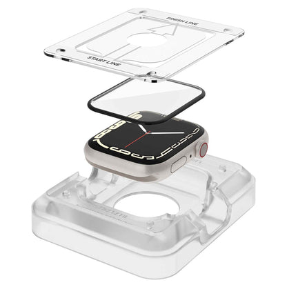 Spigen ProFlex EZ Fit Screen Protector for Apple Watch Series 7 ( 41mm ) (2 Pack) (Barcode: 8809811856576 )