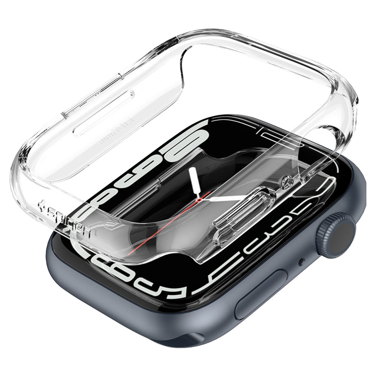 Spigen Thin Fit Case for Apple Watch Series 7 ( 45mm ) - Crystal Clear (Barcode: 8809811857641 )