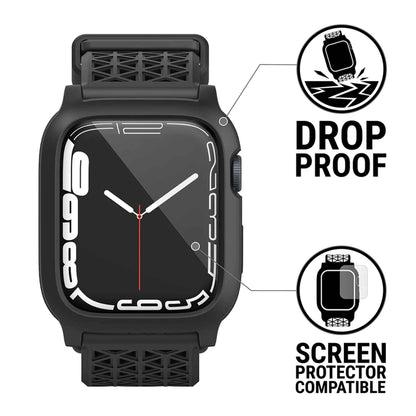 Catalyst Active Defense Case for Apple Watch Series 7 ( 45mm ) - with intergrade bands - Stealth Black (Barcode: 840625112432 )