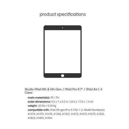 STM Studio for iPad 9.7 inch ( 2017 ) - Air 1 - 2 - Green Smoke ( Barcode : 640947794794 )