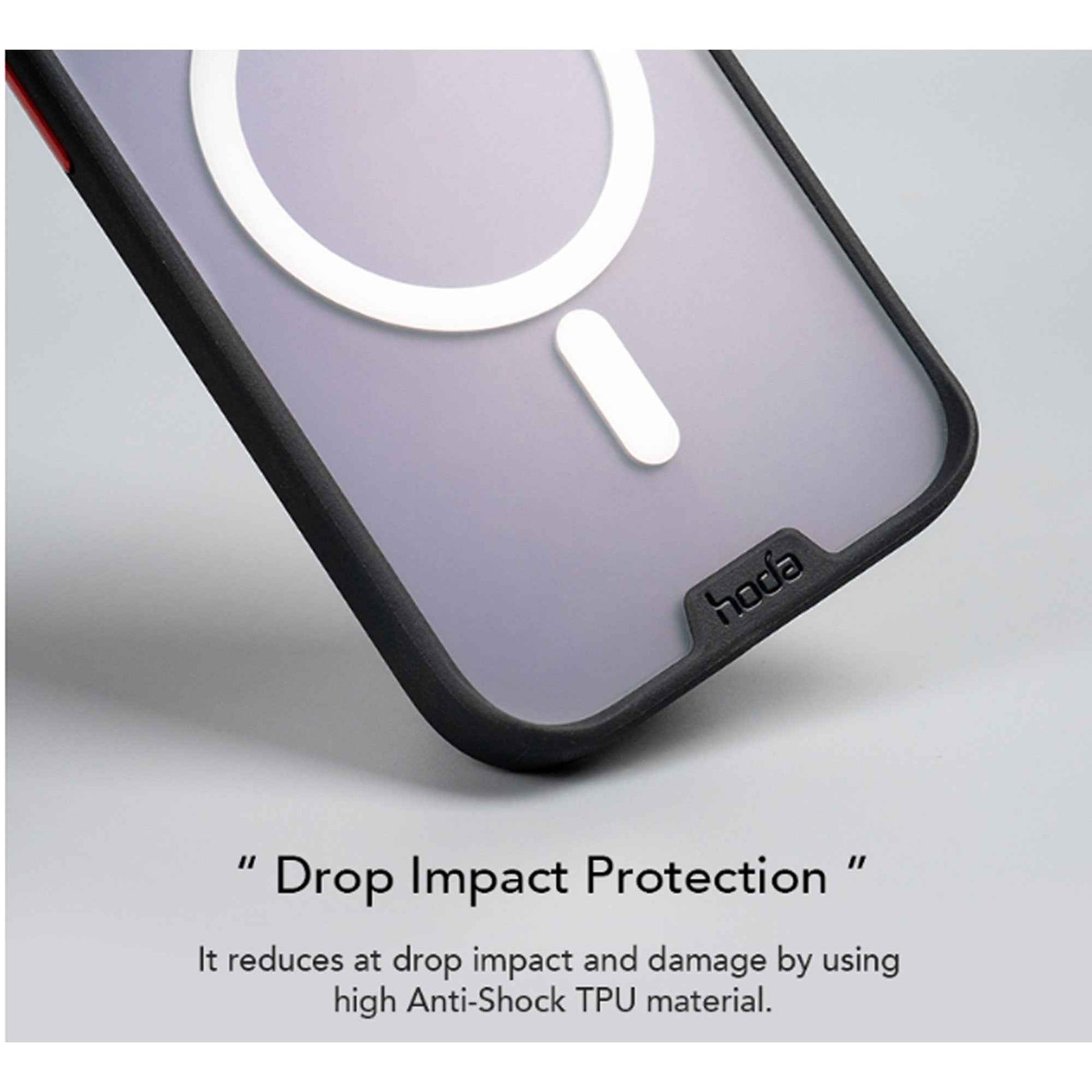 Hoda Rough Case for iPhone 14 - MagSafe Compatible Military Standard  - Black ( Barcode: 4711103545225 )