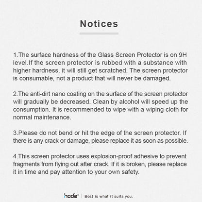 Hoda Tempered Glass for iPad Mini 7th Gen ( 2024 ) / iPad Mini 6th Gen ( 2021 ) - 0.33mm Screen Protector - Clear (Barcode: 4711103540831 )