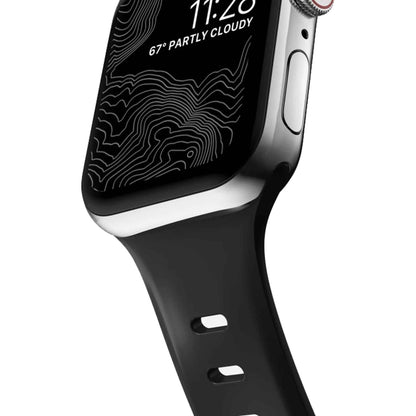 Nomad Sport Slim Band for Apple Watch 41mm - 40mm - 38mm ( Series SE - 7 - 6 - 5 - 4 - 3 - 2 - 1 ) - Black ( Barcode: 856500011530 )