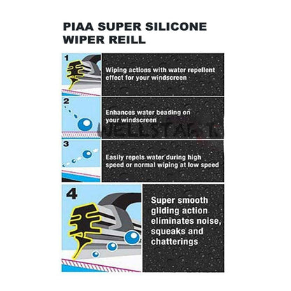PIAA SILICONE WIPER REFILL for Radix & Aero Vogue Blade ( 22" ) ( 6mm ) (Barcode: 722935940557 )