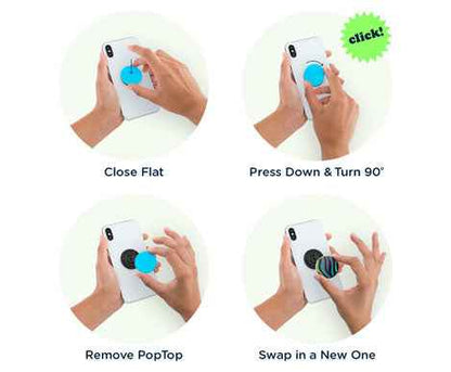 PopSockets Swappable PopGrip Enamel Wild Stripe White ( Barcode : 840173710272  )