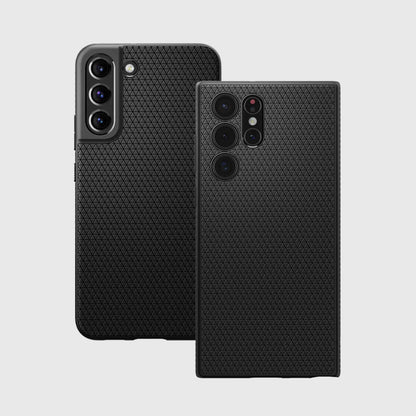 Spigen Liquid Air Case for Samsung Galaxy S22 Ultra - Matte Black (Barcode: 8809811855500 )