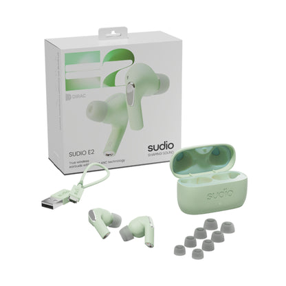 Sudio Wireless Earphone E2 - Hybrid Active Noise Cancellation Spatial Audio - Jade (Barcode: 7350071381618 ) - Forexengineer -Malaysia- 7350071381618