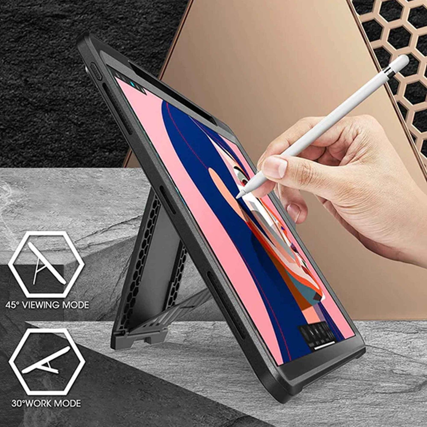 Supcase Unicorn Beetle UB PRO for iPad Pro 11" ( 2020 - 2022 ) - iPad Air 10.9" ( 5th Gen ) ( 2022 ) with Build-in Screen Protector & Apple Pencil Holder - Metallic Blue