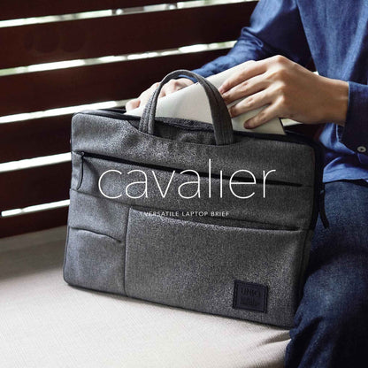 UNIQ Cavalier 2 in 1 Laptop Sleeve fit up to 15" Laptop with organise compartments - Black (Barcode: 8886463663547 )