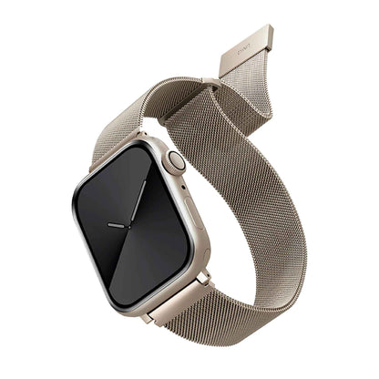 UNIQ Dante for Apple Watch Series 7 - SE - 6 - 5 - 4 - 3 - 2 - 1 ( 41mm - 40mm - 38mm ) - Starlight