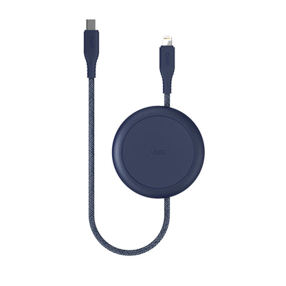 Uniq Halo Smart Cable Organiser ( USB-C to Lightning ) - Blue (Barcode: 8886463666005 ) - Forexengineer -Malaysia- 8886463666005