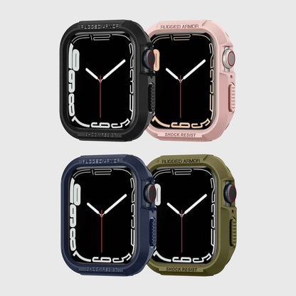 Spigen Rugged Armor for Apple Watch Series 7 - SE - 6 - 5 - 4 ( 45mm - 44mm ) Protection Case - Rose Gold - Forexengineer-malaysia