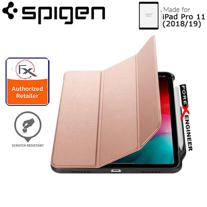 Spigen Smart Fold 2 for iPad Pro 11" (2018-19) - with build in Apple Pencil slot - Rose Gold - Forexengineer-malaysia