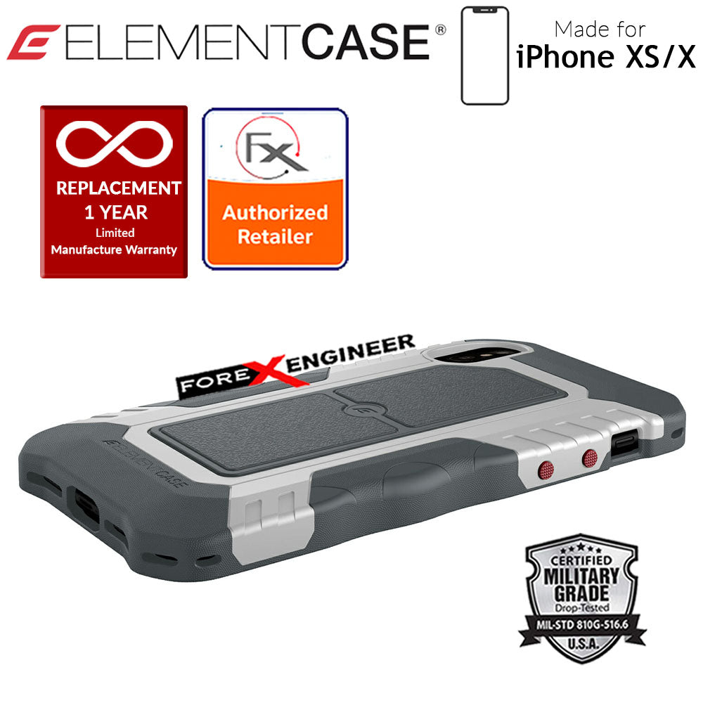 Element Case Recon for iPhone X - Xs - Military Grade Drop Proof Protection Case - White