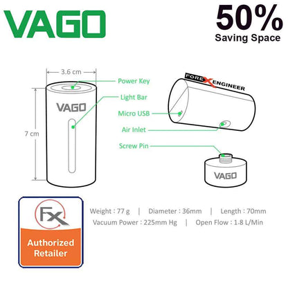 Vago Travel Portable Compressor Vacuum Bag ( FREE 1pcs Vago Vacuum Bag M size ) - Pink - Forexengineer-malaysia