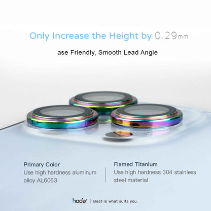 Hoda Sapphire Lens Protector for iPhone 14 Pro - 14 Pro Max - Flamed Titanium (3pcs) (Barcode: 4711103546666 )