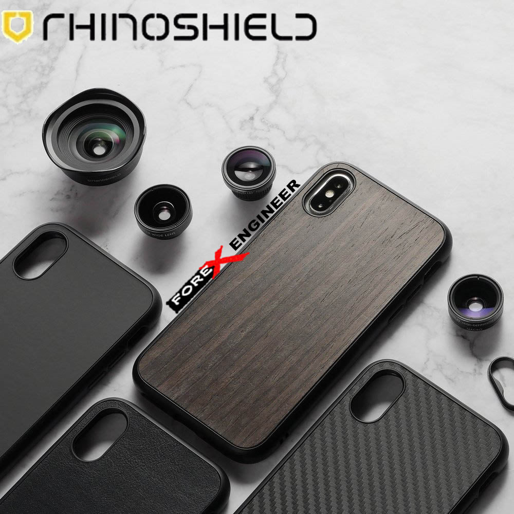 Rhinoshield SolidSuit for iPhone X - 3.5 meters Impact Protection - Dark Walnut - Black