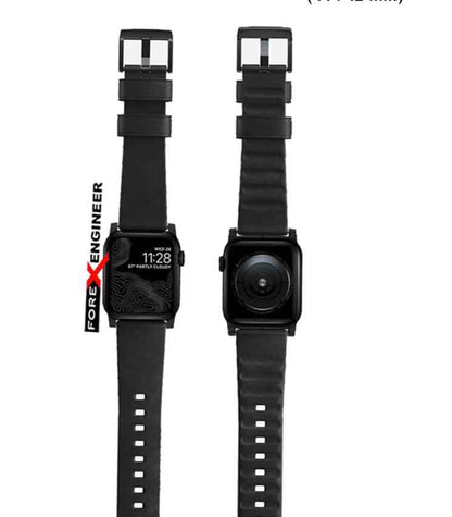 [ONLINE EXCLUSIVE] Nomad Active Strap Waterproof Leather for Apple Watch (45mm/44mm/42mm) (Black Hardware) - Black