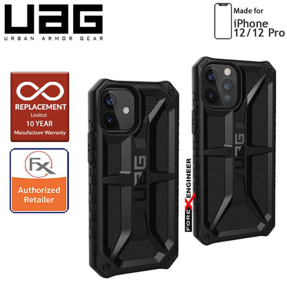 [RACKV2_CLEARANCE] UAG Monarch for iPhone 12 - 12 Pro 5G 6.1" - Rugged Military Drop Tested ( Black ) - ( Barcode : 812451036046 )