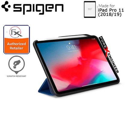 Spigen Smart Fold 2 for iPad Pro 11" (2018-19) - with build in Apple Pencil slot - Blue - Forexengineer-malaysia