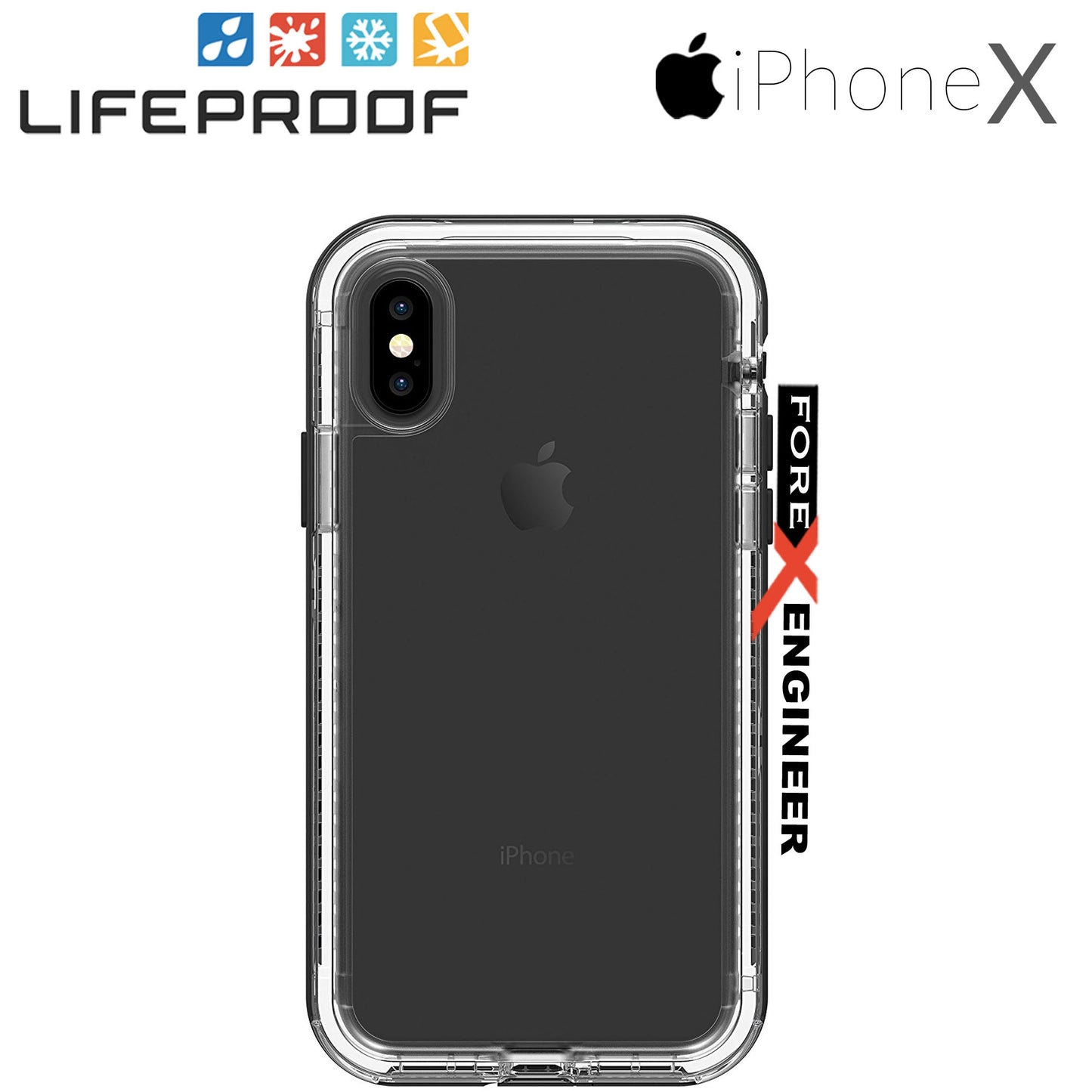 LifeProof Next Series For iPhone X - Xs - Black Crystal