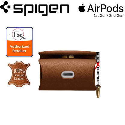 Spigen La Manon Leather for AirPods 2nd Gen - 1st Gen - Brown - Forexengineer-malaysia