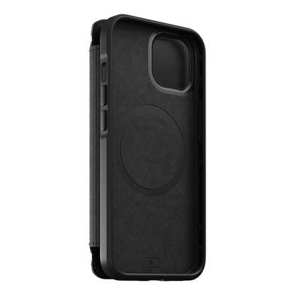 [ONLINE EXCLUSIVE] Nomad Modern Leather Folio Rugged Case for iPhone 13 6.1" 5G - MagSafe Compatible - Black (Barcode: 856500010779 ) - Forexengineer-malaysia