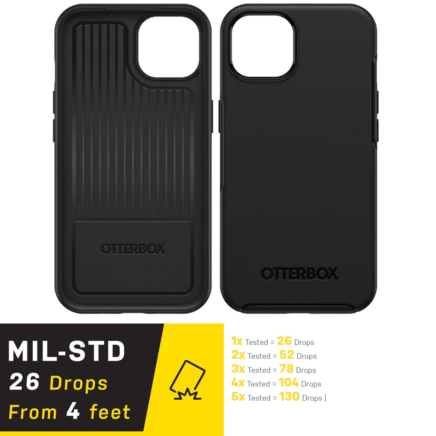 Otterbox Symmetry for iPhone 13 Pro Max 6.7" 5G - Antimicrobial Case - Black (Barcode: 840104265161 )