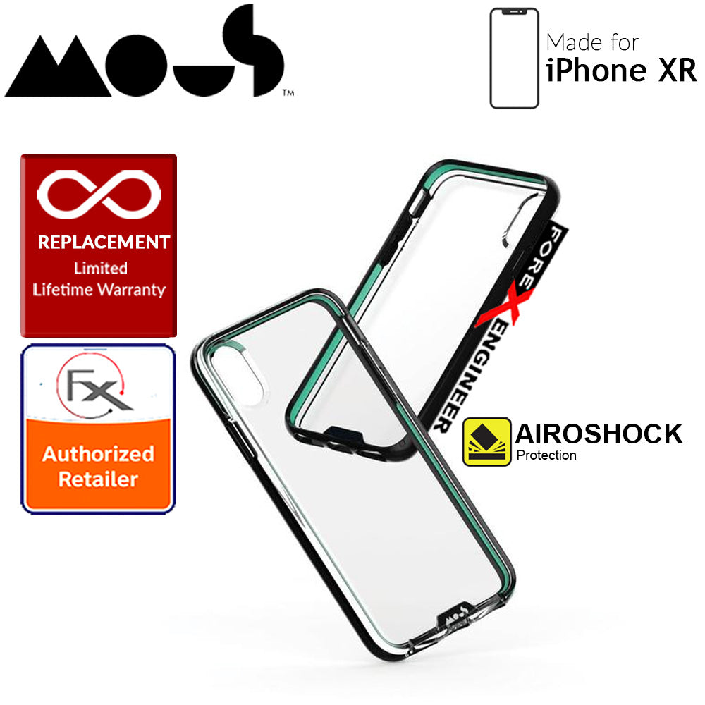 Mous Clarity Case for iPhone XR - Air Shock High Impact Material - Clarity Black