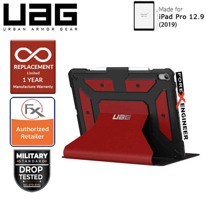 UAG Metropolis for iPad Pro 12.9 inch 2019 - Rugged Military Drop Tested iPad Case - Magma - Forexengineer-malaysia